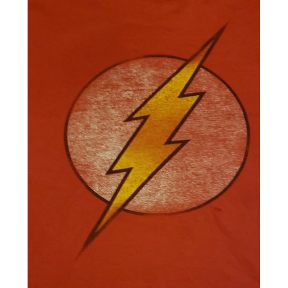 DC Comics Flash Lightning Bolt Logo Men's XXL Shirt - Picture 2 of 3